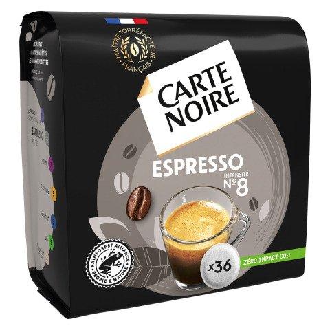DOSETTES DE CAFÉ CARTE NOIRE EXPRESSO RICHE N° 8 - PAQUET DE 36