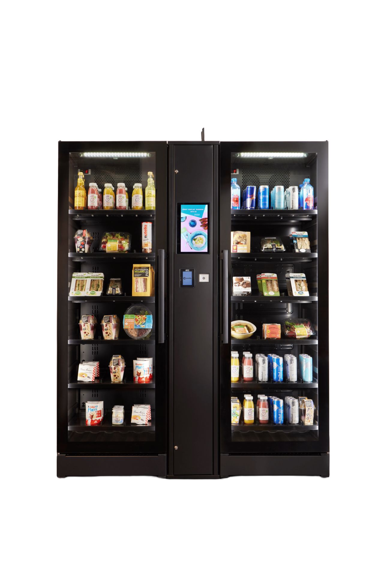 Double frigo connecté à verrouillage rotatif, écrans tactiles et suivi en temps réel_0