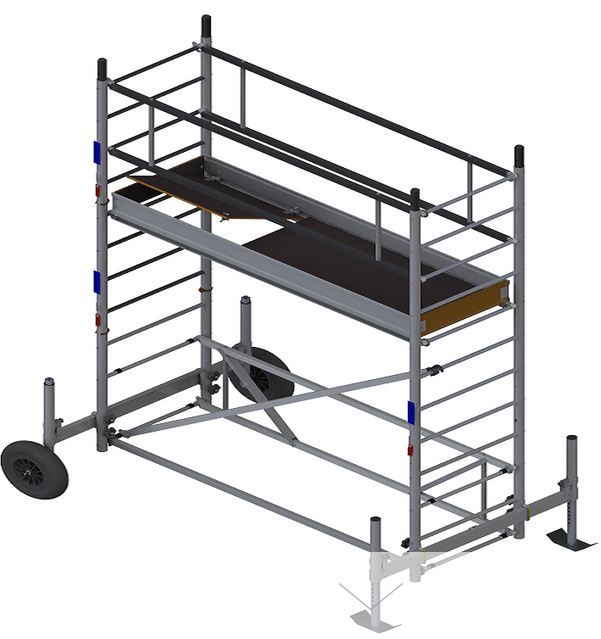 Échafaudage aluminium tout terrain - ULTRALU ECOPRO TT - Hauteur de travail 2 m - Fonction chariot - Grutable_0