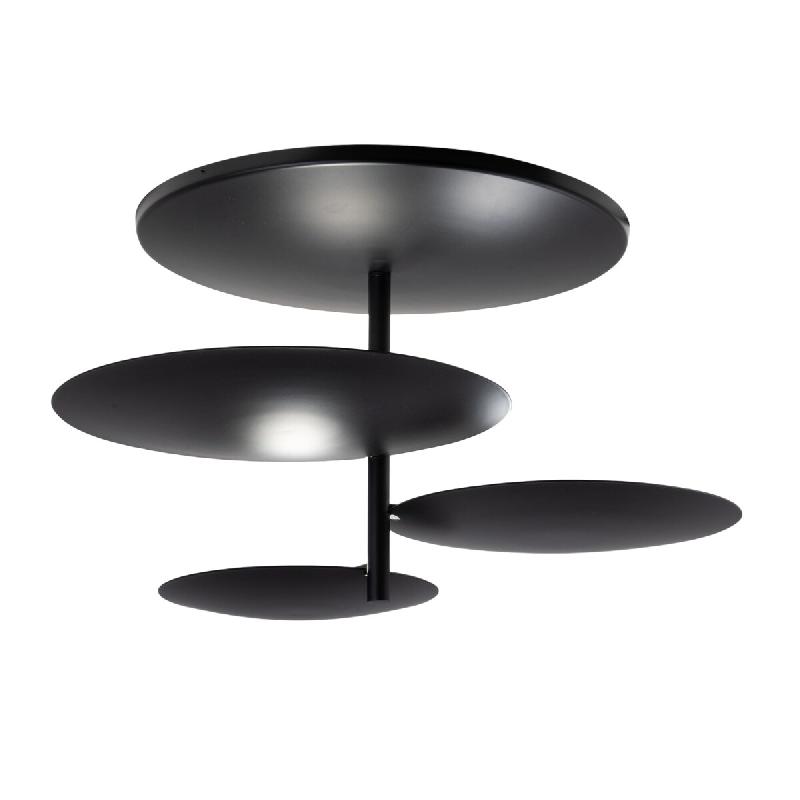 Fabas Luce Plafonnier Led Simplon 3 X 15,5 W Intégré, 5 180 Lm, 3 000 K, Dimmable, Coupure De Phase, Cadre Métallique, Ip20, Classe 1 - Noir - noir_0