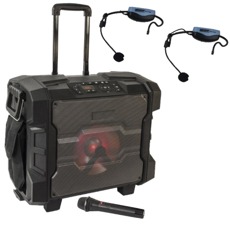 Sonorisation portable étanche fitness FIT300IP2 FASE - 300 Watts avec bi-amplification et microphone UHF