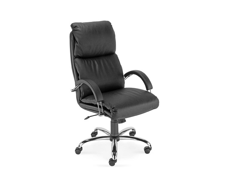 Fauteuil de direction Dandelion - Revêtement en croûte de cuir - Mécanisme basculant - Réglages personnalisés_0