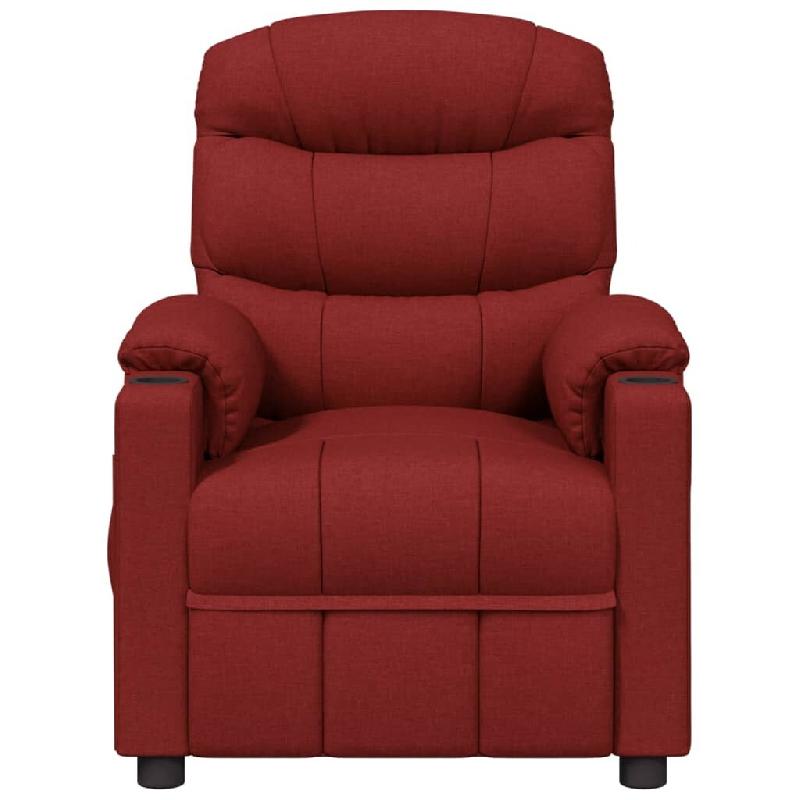 Fauteuil inclinable électrique Rouge bordeaux Tissu Modèle Elvella - 8720845522636_0