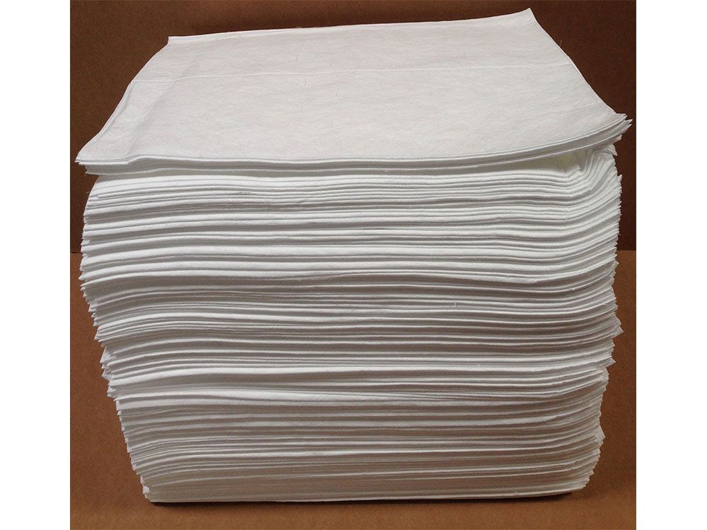 Feuille absorbante pour hydrocarbures - 40cm x 50cm - Réf. FH 200 - Simple épaisseur, hydrophobe_0