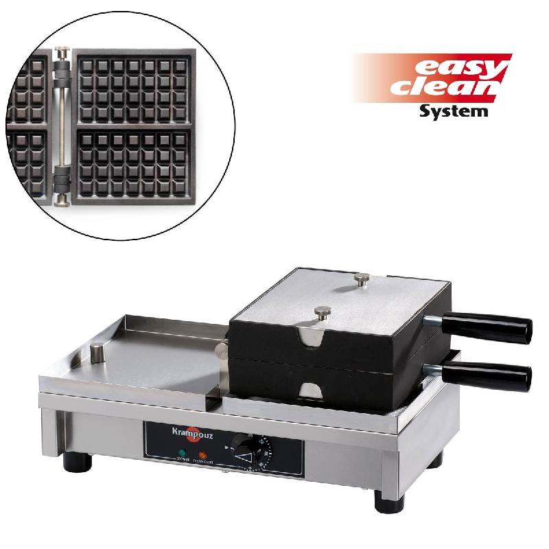 Gaufrier professionnel électrique basculant gauche-droite - 4x5 Liège - WECAFA - 1400W - 230-240V_0