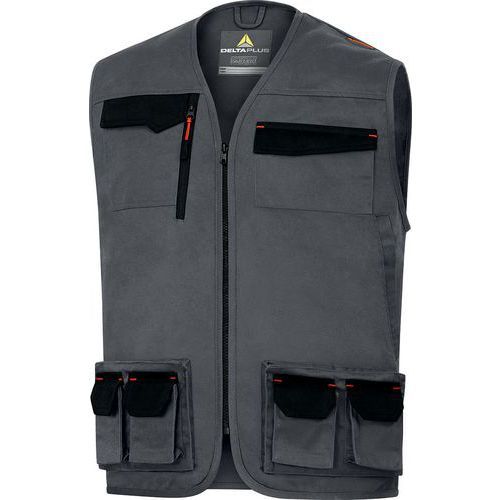 GILET DE TRAVAIL SANS MANCHE M2GI3 GRIS/ORANGE - M - DELTA PLUS