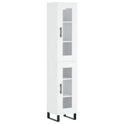 Helloshop26 - Buffet bahut commode armoire meuble de rangement organisateur cuisine salle de séjour salon haut 34,5 x 34 x 180 cm 02_0032425 - 300021_0