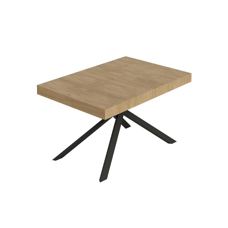 Itamoby Table Extensible Niket 130/234X90 Cm Chêne Naturel Avec Pieds Anthracite - marron multi-matériau VE0130TAVNIKE-QN_0
