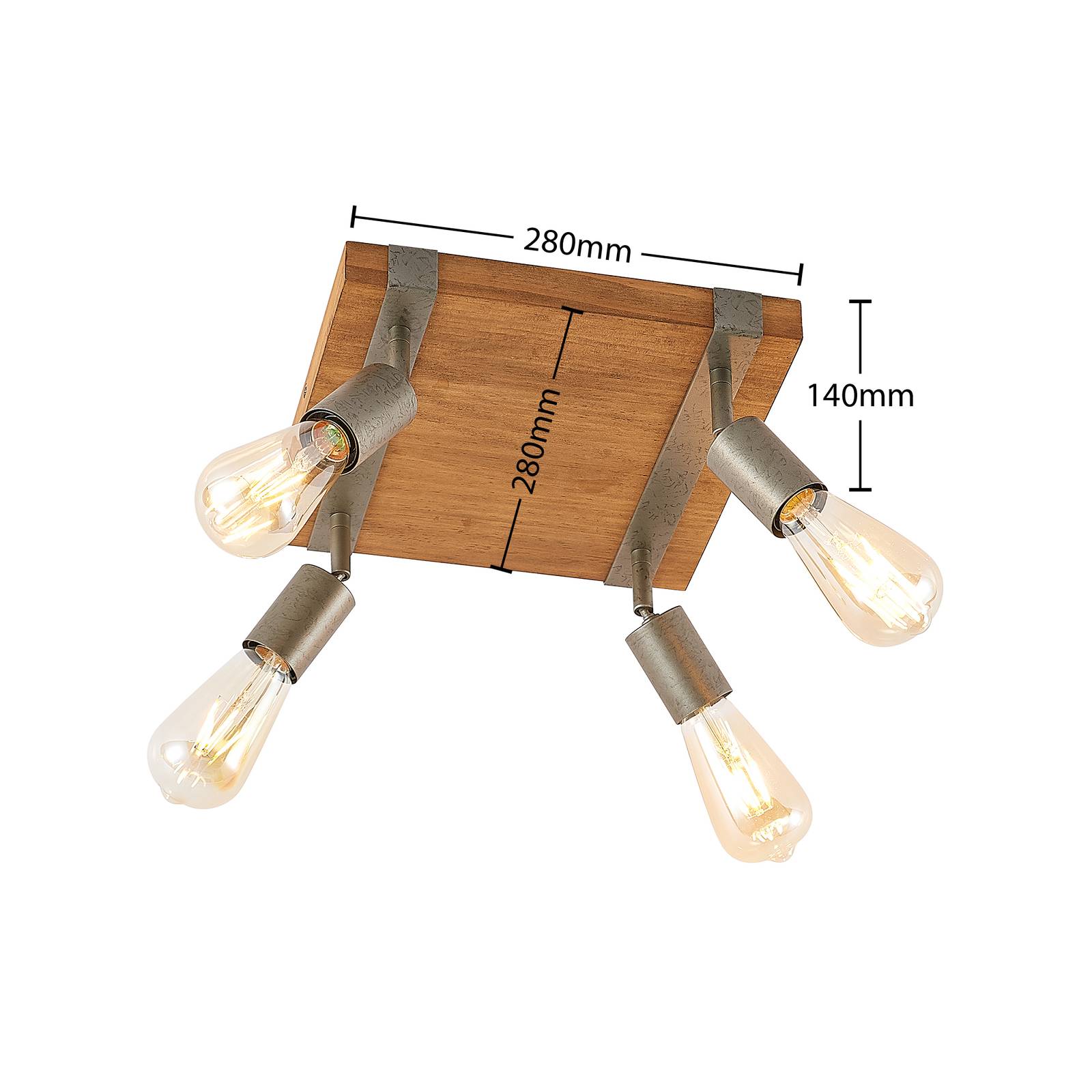 LINDBY QUITANA SPOT POUR PLAFOND À 4 LAMPES