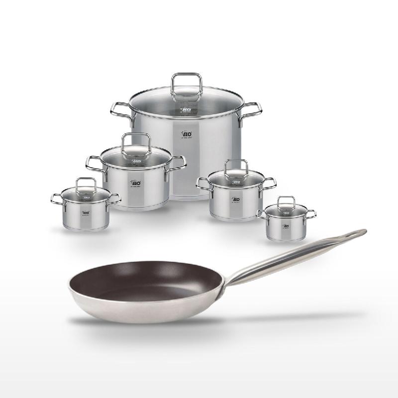 Lot Poêle 32 cm Elo Bistro Line & 5 Faitouts Elo Citrin - gris 3176239967975_0