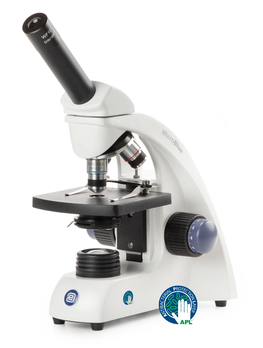 Microblue - Microscope éducatif d'entrée de gamme avec objectifs achromatiques et éclairage LED - Euromex_0