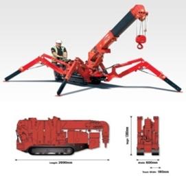 Mini grue UNIC URW-095 - largeur 0,6m, hauteur de levage 8,41m, capacité 0,995t_0