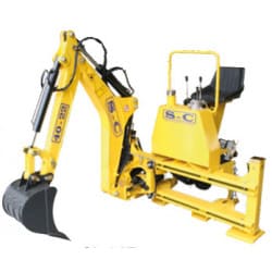 Pelle rétro S&C 45-23 - pour tracteurs 30 à 55 CV - 450 kg - profondeur de creusée 2230 mm_0