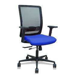 Piqueras y Crespo Silla Haches traslack malla negra asiento bali azul brazos 2D ruedas 65mm - bleu multi-matériau 395TKM840B229B2DB68R65_0