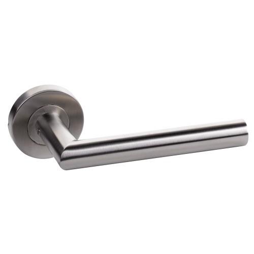 POIGNÉES DROITE SUR ROSACES RONDES - INOX SATINÉ - 20 PIÈCES - S1-15 SIMILAIRE