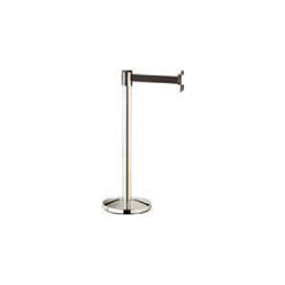 Poteau de séparation 3 m - sangle rétractable et verrouillable - acier poudré ou inox_0