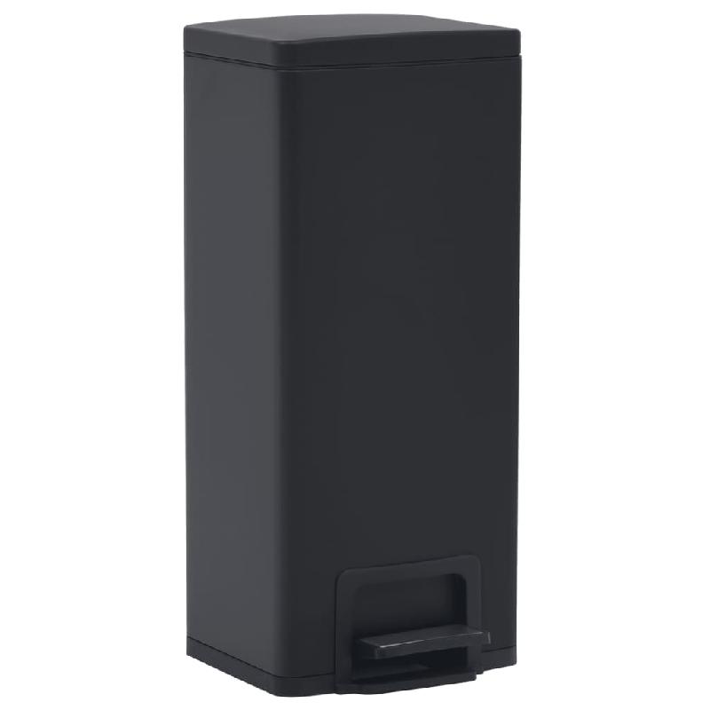 Poubelle à pédale anti-empreinte 30 litres - acier inoxydable noir - modèle 02_0006099_0