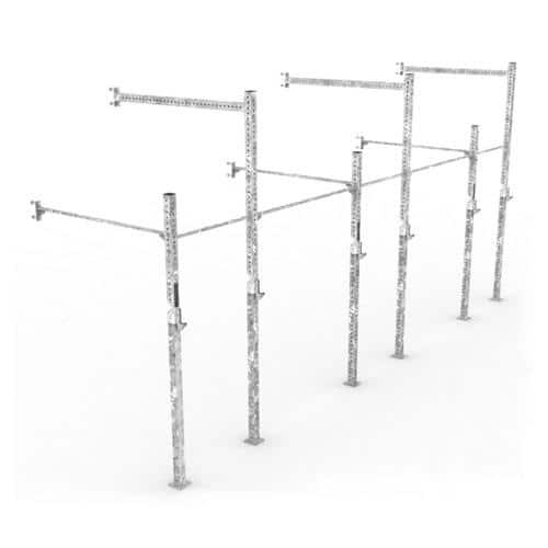 RACK AXIMUS HAUTEUR 3,6M PROFONDEUR 1,88M LONGUEUR 1,2M GRIS FIT AND RACK