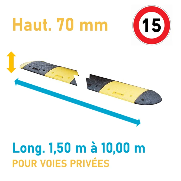 Ralentisseur 70 mm voies privées - 10,00 m_0