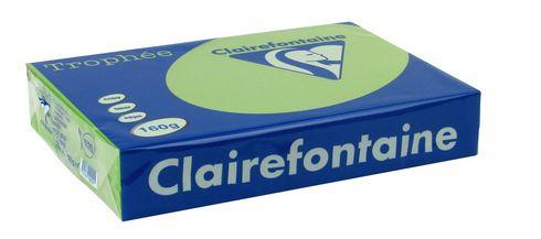 PAPIER A4 COULEUR VERT MENTHE 160 G CLAIREFONTAINE TROPHÉE COULEURS VIVES - RAMETTE DE 250 FEUILLES