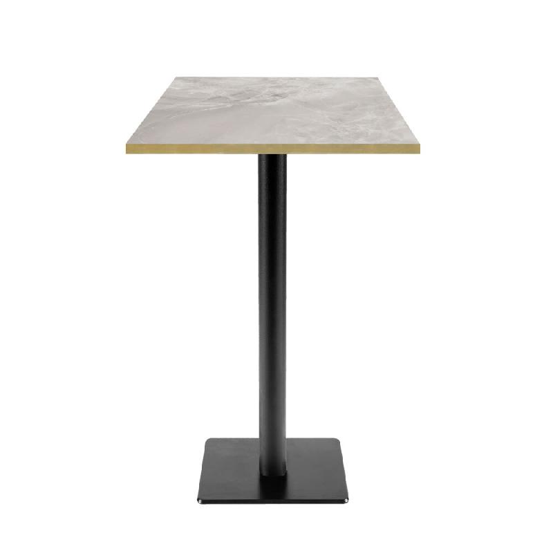 RestooTab - Mange-debout Milan T 50x50cm décor marbre perla chants couleur laiton - blanc fonte TB-MITFF-5050M-MB.PERL-LAI_0