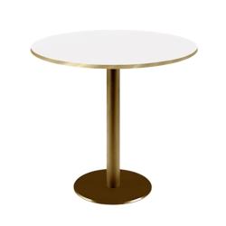 Restootab - Table Ø70cm Rome bistrot blanche - blanc fonte 3701665200824_0
