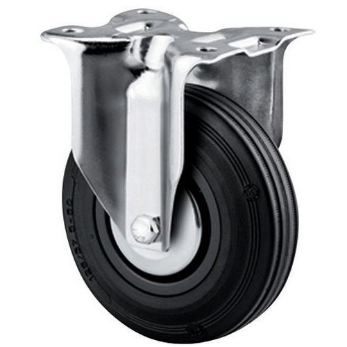 ROULETTE FIXE MONTURE PLATINE 205 KG DIAMÈTRE 200 MM - TENTE