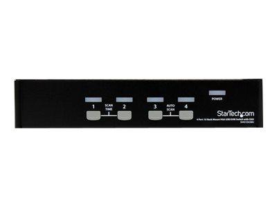 STARTECH.COM COMMUTATEUR KVM 4 PORTS VGA USB, MONTAGE EN RACK ET OSD - SWITCH KVM - 1920X1440