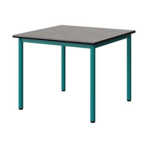 TABLE MALIBU 80X80 T4 4P STR ANTIB BÉTON F186/NOIR BLEU 5018