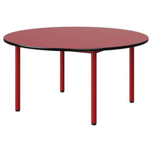 TABLE MALIBU Ø 120 T3 4P STRA ROUGE U321/NOIR ROUGE 3020