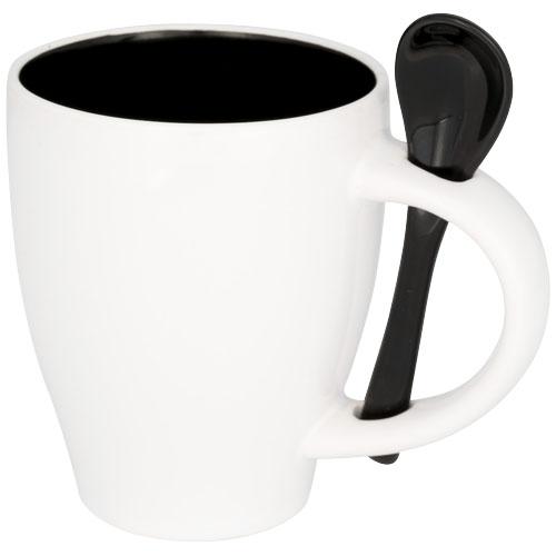 Tasse Nadu avec cuillère intégrée - 250ml - Design tendance en céramique colorée_0