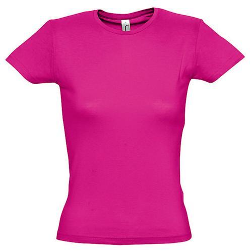 TEE-SHIRT PERSONNALISABLE CLASSIC FEMME FUSHIA COTON 150 G