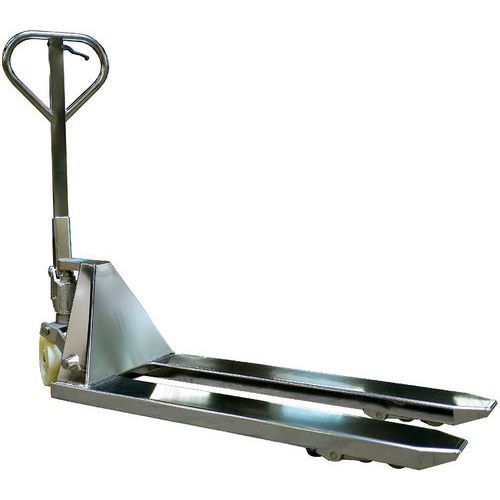TRANSPALETTE MANUEL 2T PREMIUM INOX 316 FOURCHES 1150X520 MM - STOCKMAN