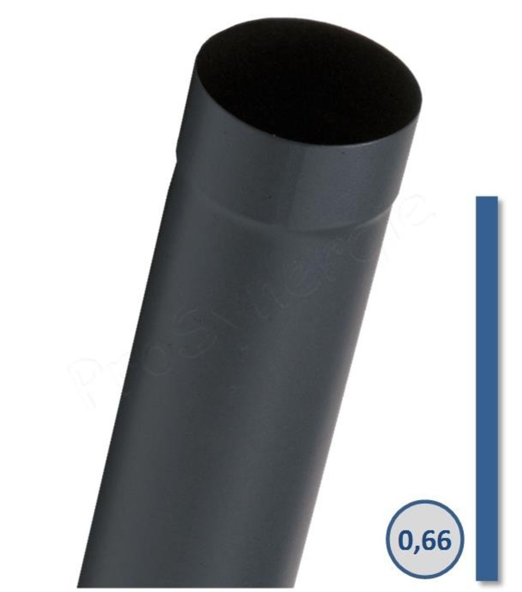 TUYAU EMAIL NOIR MAT - L 66 CM - Ø 153 MM