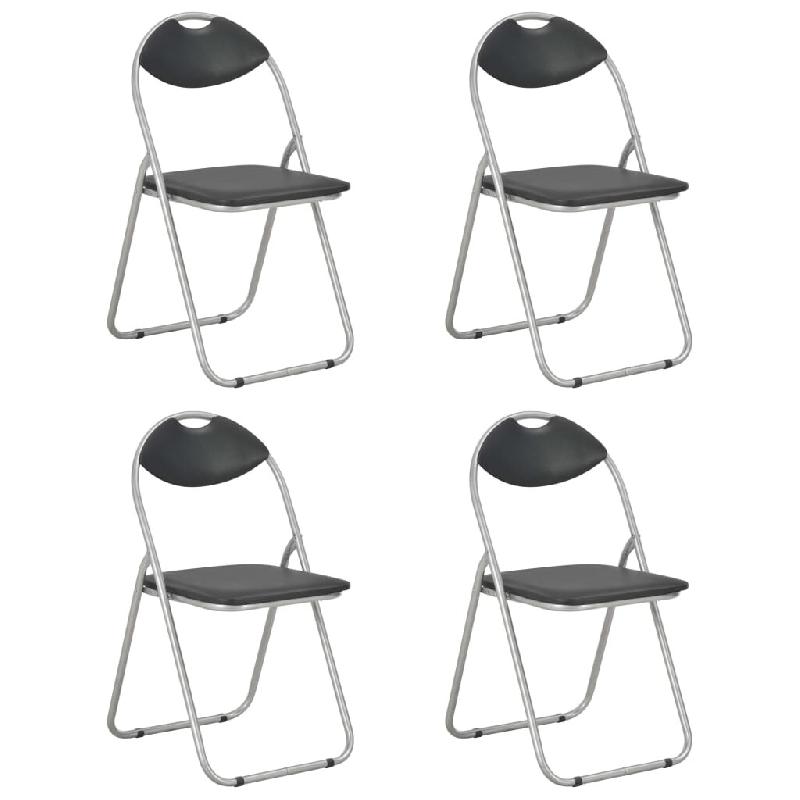 VidaXL Chaises pliantes à manger lot de 4 noir similicuir Modèle Vega Executive Ligne - 278593_0