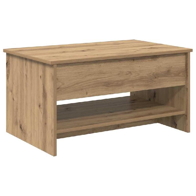 VidaXL Table basse Chêne artisanal 80 x 50,5 x 41,5 cm Modèle Luna Signature - 880714_0