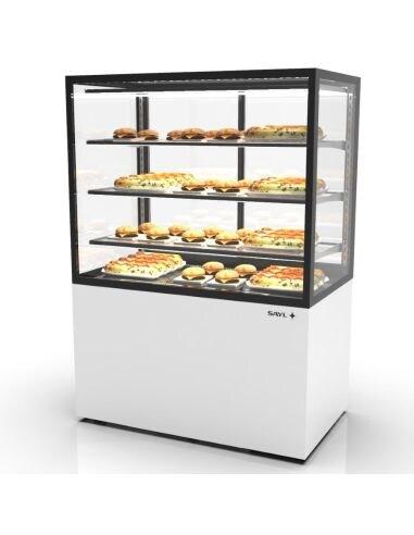 Vitrine chauffante INTEGRA chaleur sèche sur base - 1000 mm - 4 niveaux - H1400 mm - IN100/80-140C | Sayl Barcelona- Accès Back-Service - 674005070315_0