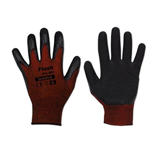 Gants de protection RUKAVICE FLASH GRIP LATEX 9 - Polyester tricoté, revêtement latex doux, norme EN 420_0