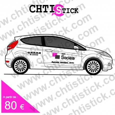A MQ4 - Marquage véhicule - Chtistick - Pour véhicule petit gabarit : 208, Clio, C3, 206, Zoé, Mégane_0