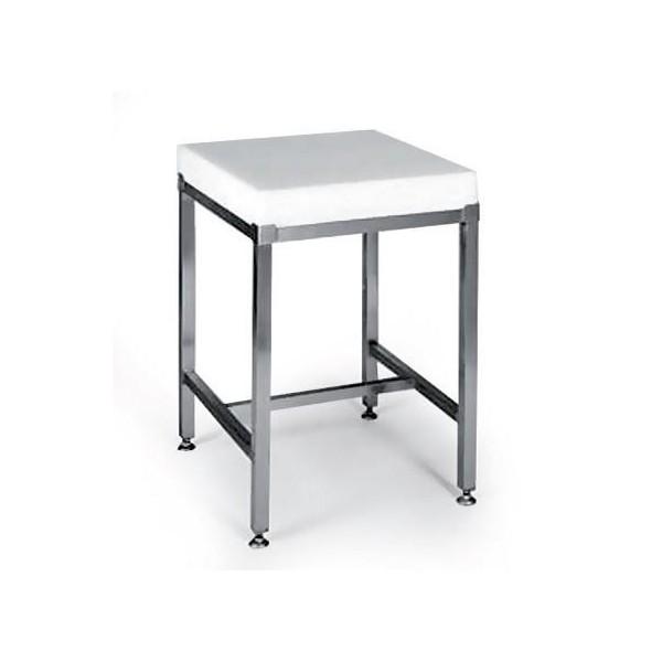Billot de cuisine professionnel en polyéthylène blanc HD500 - châssis inox ferritique - 1200 mm_0