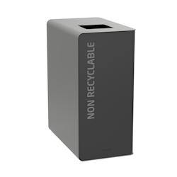 Rossignol - Borne de tri avec bac 65L CUBATRI - autres déchets gris manganèse/gris - gris métal 56123_0