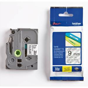 Brother ruban pour ptouch laminé noir/transparent 9mmx8m tze121_0