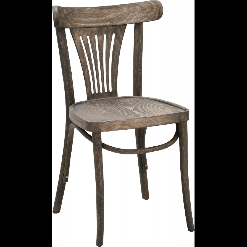 Chaise de restaurant PALMETTE en hêtre - jonction américaine - Réf : 0060/0101DARK_B001_0