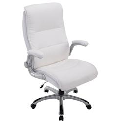 CLP Fauteuil de bureau BIG Villach Similicuir Blanc - blanc polyester 191864302_0