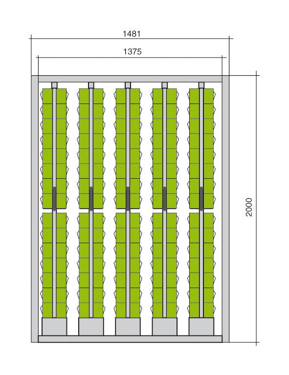 Couliplus de 150 blocs tiroirs praticbox h.2000 mm_0