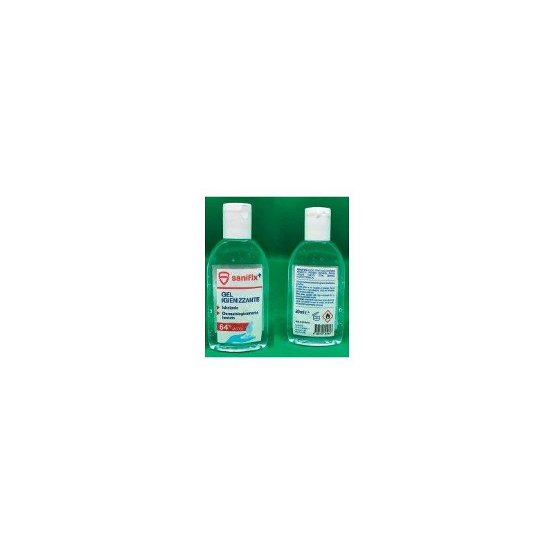 Gel hydroalcoolique 80 ml - Flacon de poche Sanifix - Format pratique avec action hydratante et apaisante_0