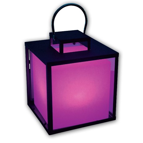 LANTERNE LUMINEUSE MULTICOLORE CUBIC 22 CM