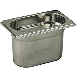 Bac GN 1/9 en acier inoxydable Matfer Bourgeat 100mm - argenté inox 747010_0