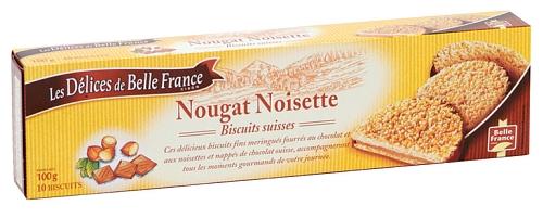 Paquet de 10 biscuits suisses nougat noisette 100g_0