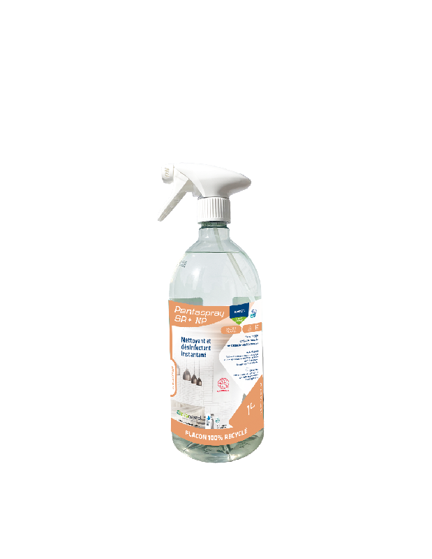 PENTASPRAY SR+ désinfectant surfaces agroalimentaires - non parfumé - ECOCERT - 1L spray - marque Obioseed_0